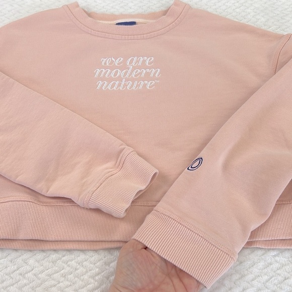 Monat Blush Pink Crop Long Sleeve Sweatshirt Size XS - Picture 11 of 17